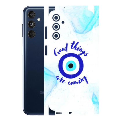 Samsung M/F/Note/Flip and C Phone Skins (All Models) - Evil Eye Good Things Are Coming - 3D Embossed Finish (L-322) Samsung Galaxy M14 (5G)