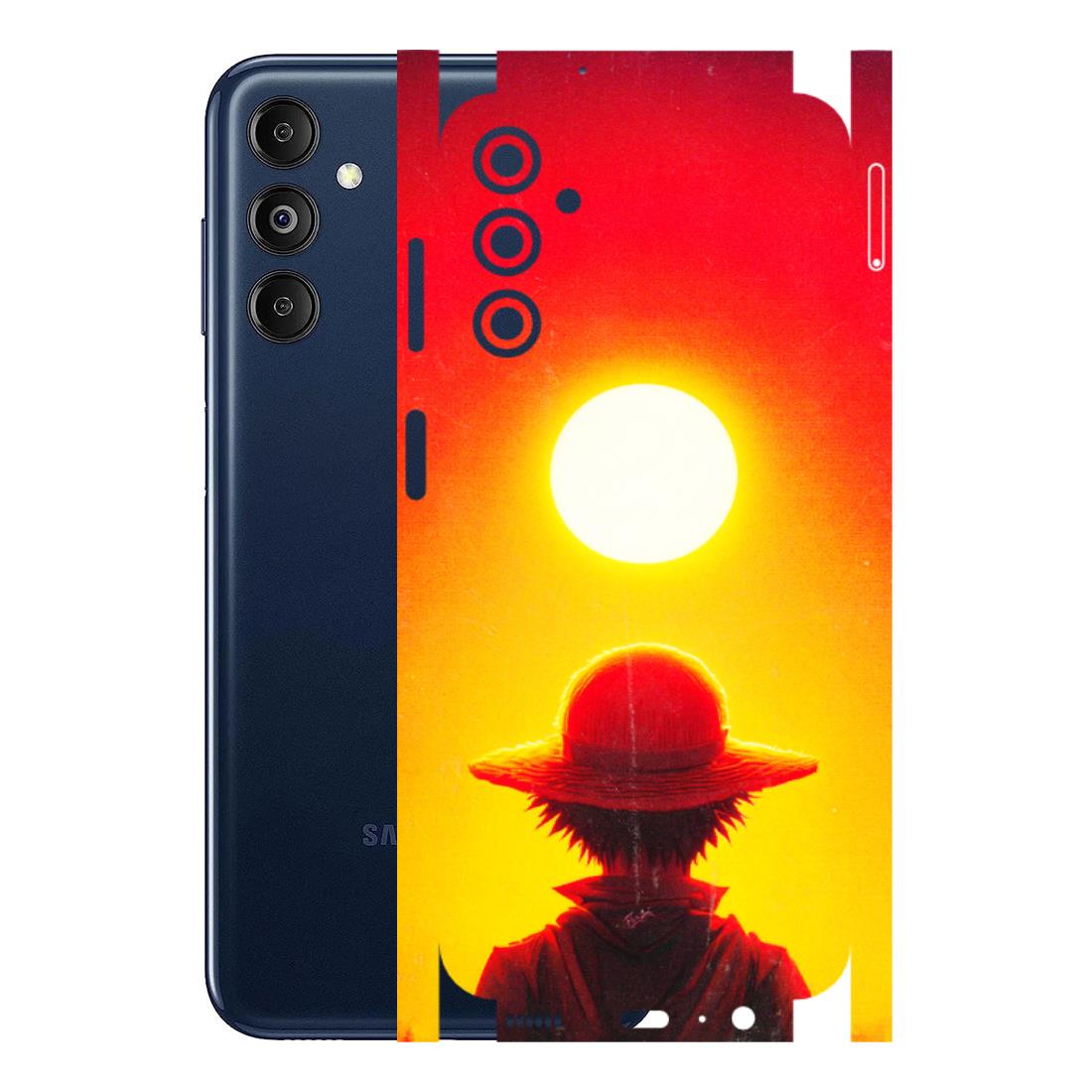 Samsung M/F/Note/Flip and C Phone Skins (All Models) - Cool Sunset With Monkey D.Luffy Anime - 3D Embossed Finish (L-329) Samsung Galaxy M14 (5G)