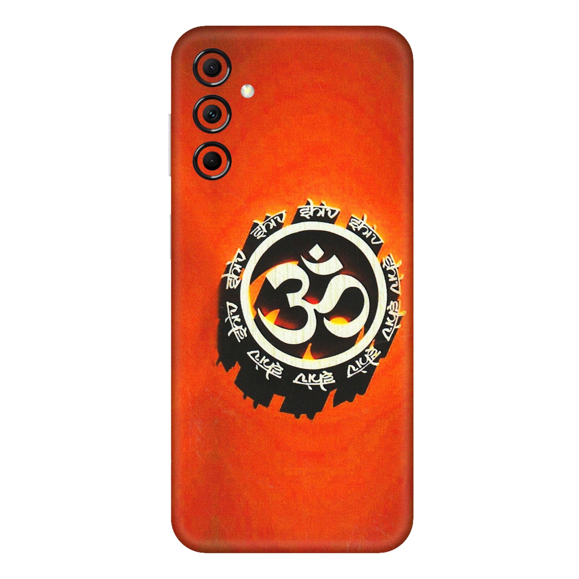 Samsung M/F/Note/Flip and C Phone Skins (All Models) - Aum Shiv Orange - 3D Embossed Finish (L-32) Samsung Galaxy M14 (5G)