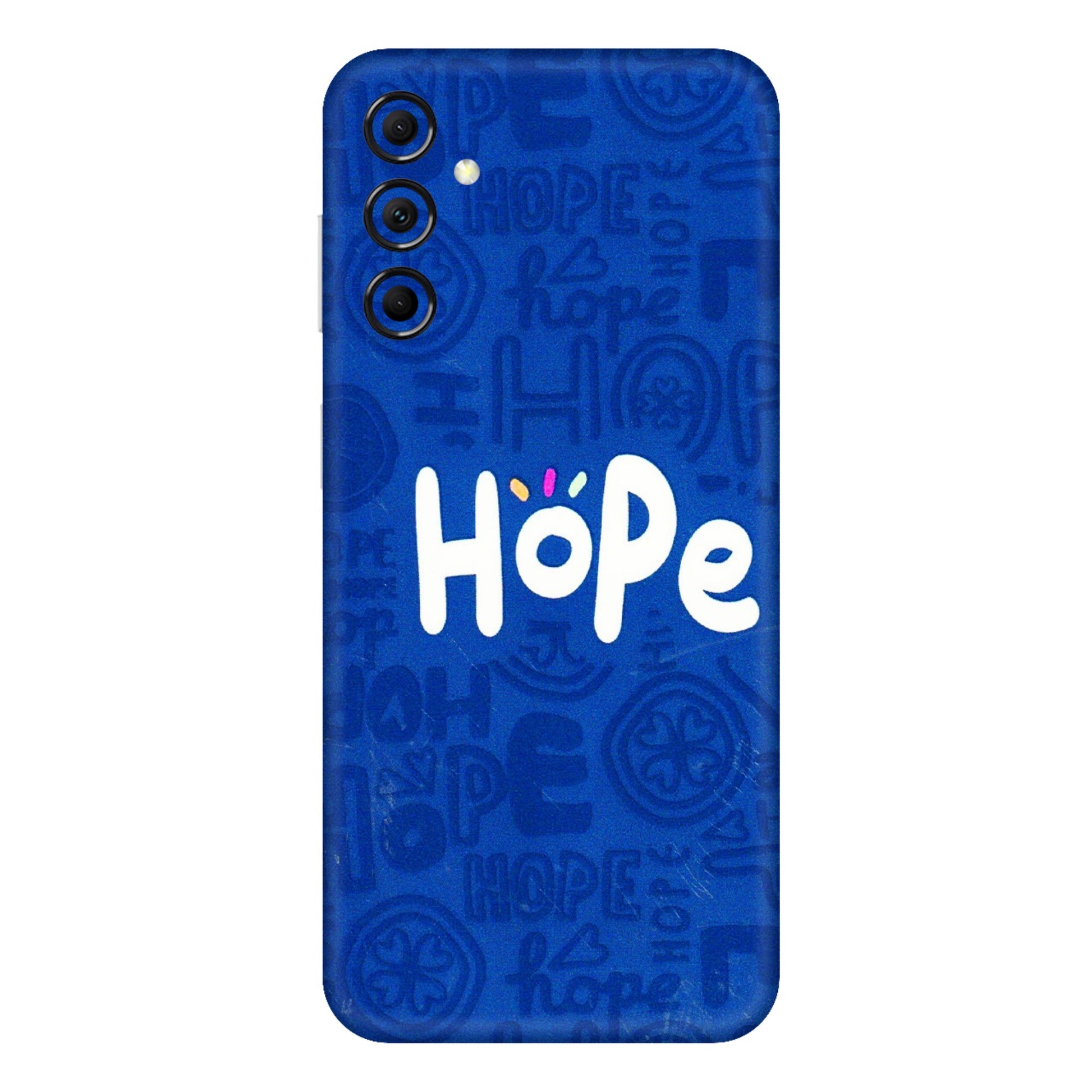 Samsung M/F/Note/Flip and C Phone Skins (All Models) - Hope Doodles Blue - 3D Embossed Finish (L-43) Samsung Galaxy M14 (5G)