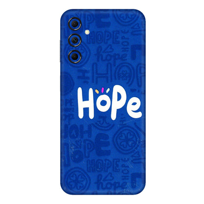 Samsung M/F/Note/Flip and C Phone Skins (All Models) - Hope Doodles Blue - 3D Embossed Finish (L-43) Samsung Galaxy M14 (5G)