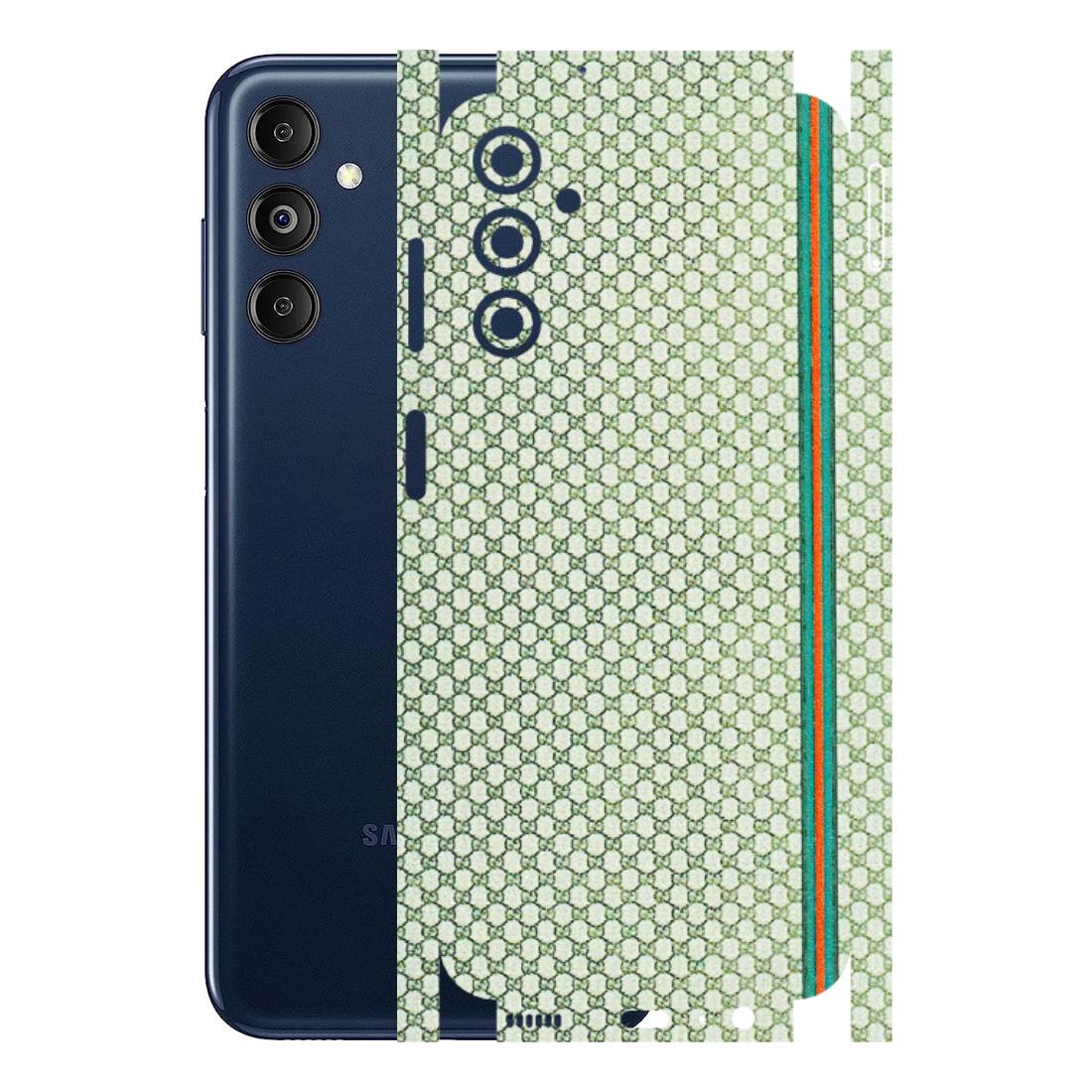 Samsung M/F/Note/Flip and C Phone Skins (All Models) - Gucci Fabric Pattern - 3D Embossed Finish (L-73) Samsung Galaxy M14 (5G)