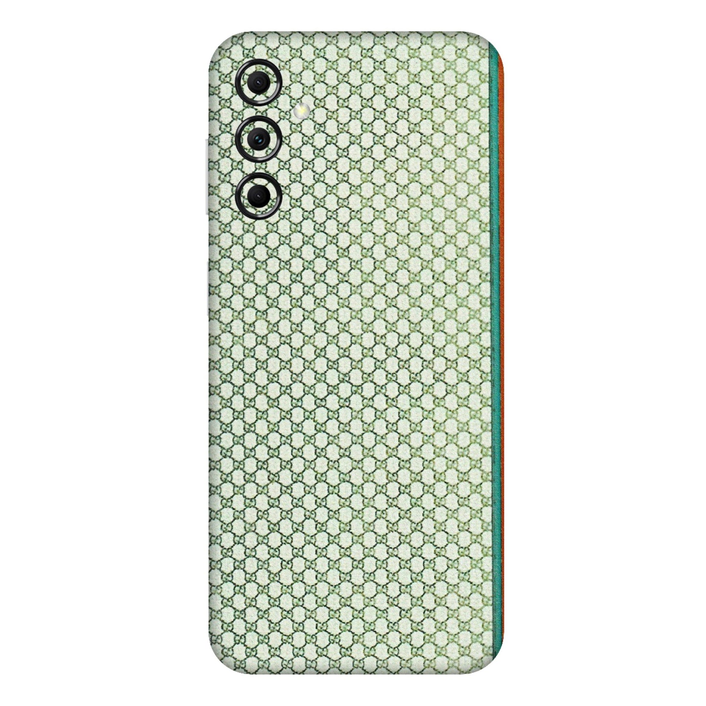 Samsung M/F/Note/Flip and C Phone Skins (All Models) - Gucci Fabric Pattern - 3D Embossed Finish (L-73) Samsung Galaxy M14 (5G)
