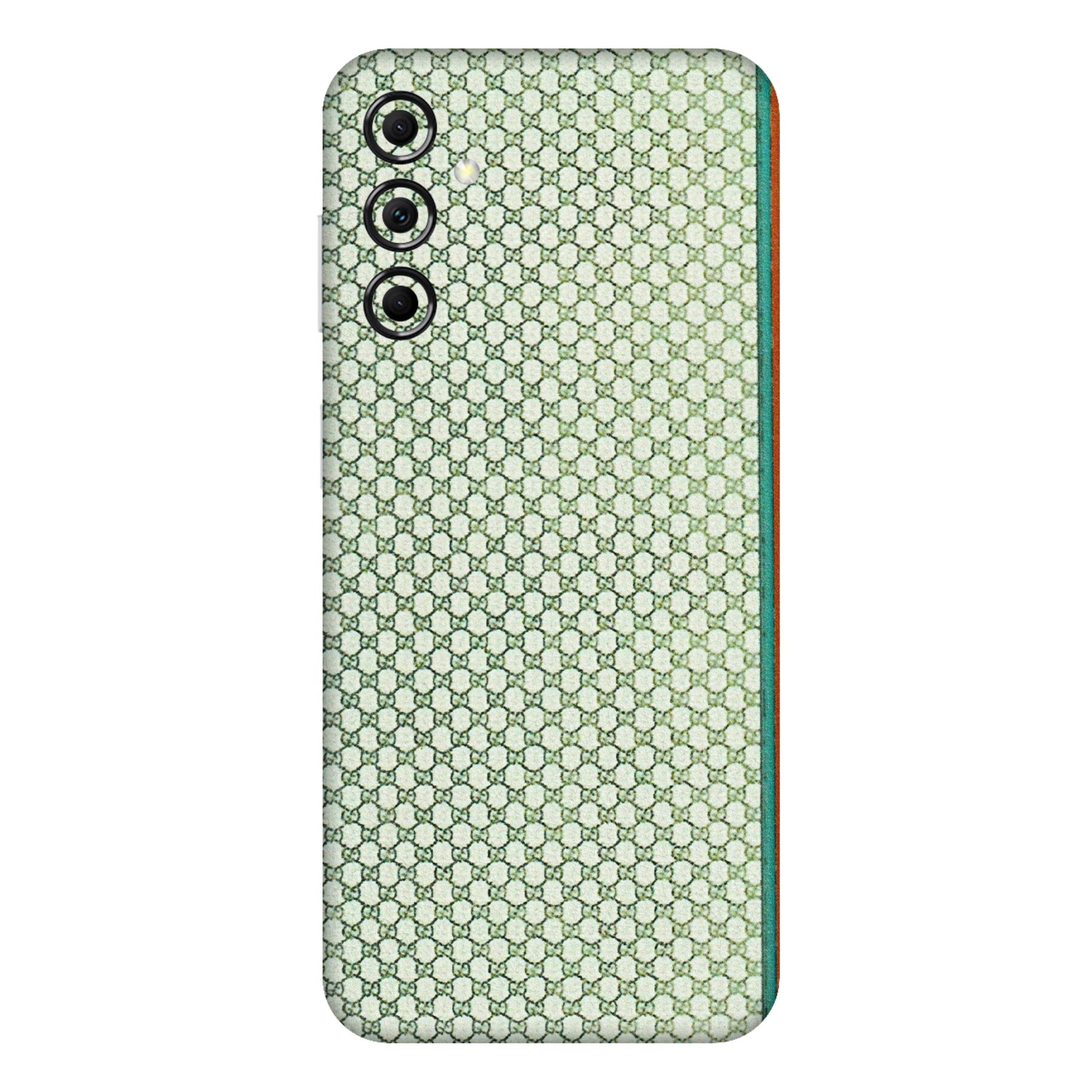 Samsung M/F/Note/Flip and C Phone Skins (All Models) - Gucci Fabric Pattern - 3D Embossed Finish (L-73) Samsung Galaxy M14 (5G)