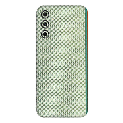 Samsung M/F/Note/Flip and C Phone Skins (All Models) - Gucci Fabric Pattern - 3D Embossed Finish (L-73) Samsung Galaxy M14 (5G)