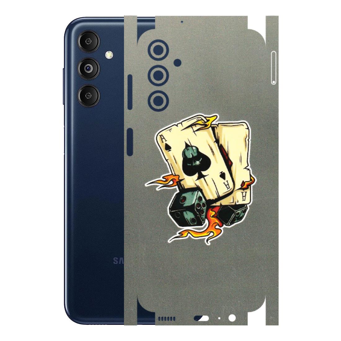 Samsung M/F/Note/Flip and C Phone Skins (All Models) - Grey Cards Of Ace - 3D Embossed Finish (L-77) Samsung Galaxy M14 (5G)