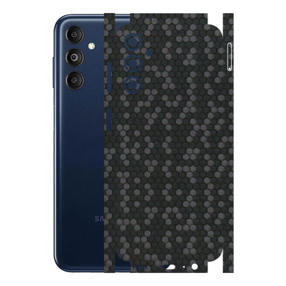Samsung M/F/Note/Flip and C Phone Skins (All Models) - Black Grey Honeycomb Sober - 3D Embossed Finish (L-85) Samsung Galaxy M14 (5G)
