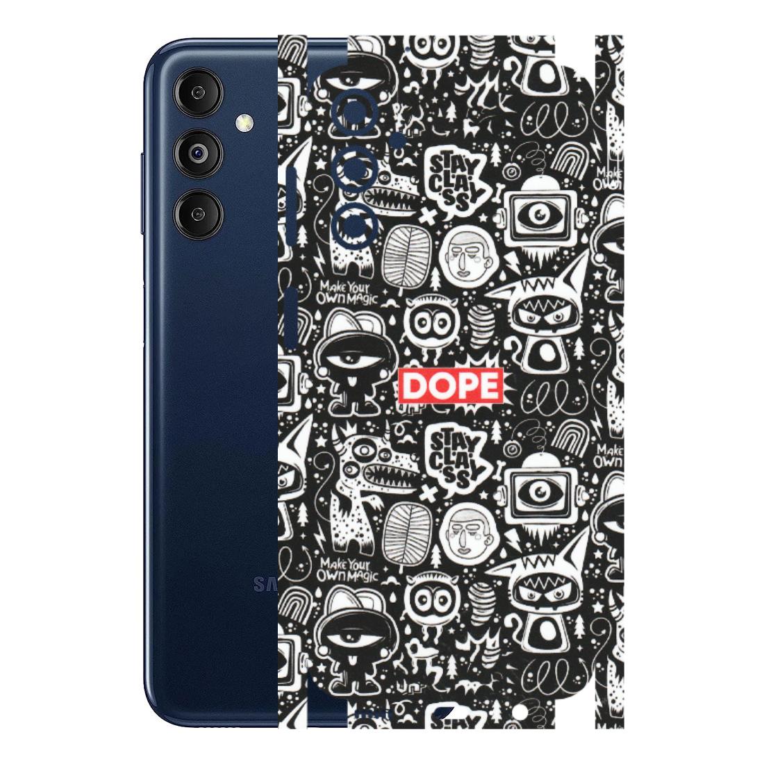 Samsung M/F/Note/Flip and C Phone Skins (All Models) - Dope Stay Classy Black Doodles - Matte Finish (M-126) Samsung Galaxy M14 (5G)