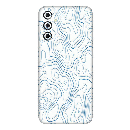 Samsung M/F/Note/Flip and C Phone Skins (All Models) - Blue And White Swirls - Matte Finish (M-139) Samsung Galaxy M14 (5G)
