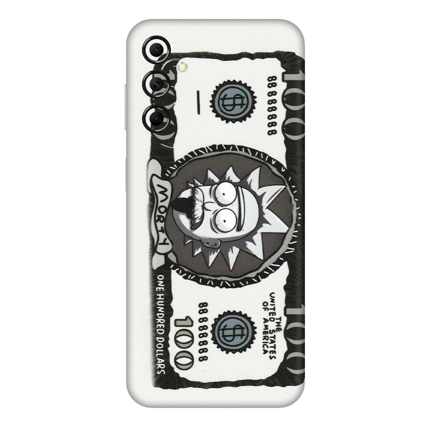 Samsung M/F/Note/Flip and C Phone Skins (All Models) - Rick And Morty Hundred Dollar Anime - Matte Finish (M-161) Samsung Galaxy M14 (5G)