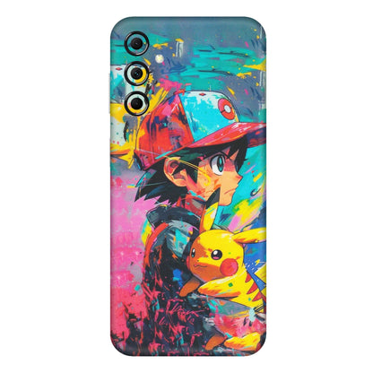 Samsung M/F/Note/Flip and C Phone Skins (All Models) - Ash & Pikachu - Matte Finish (M-26) Samsung Galaxy M14 (5G)
