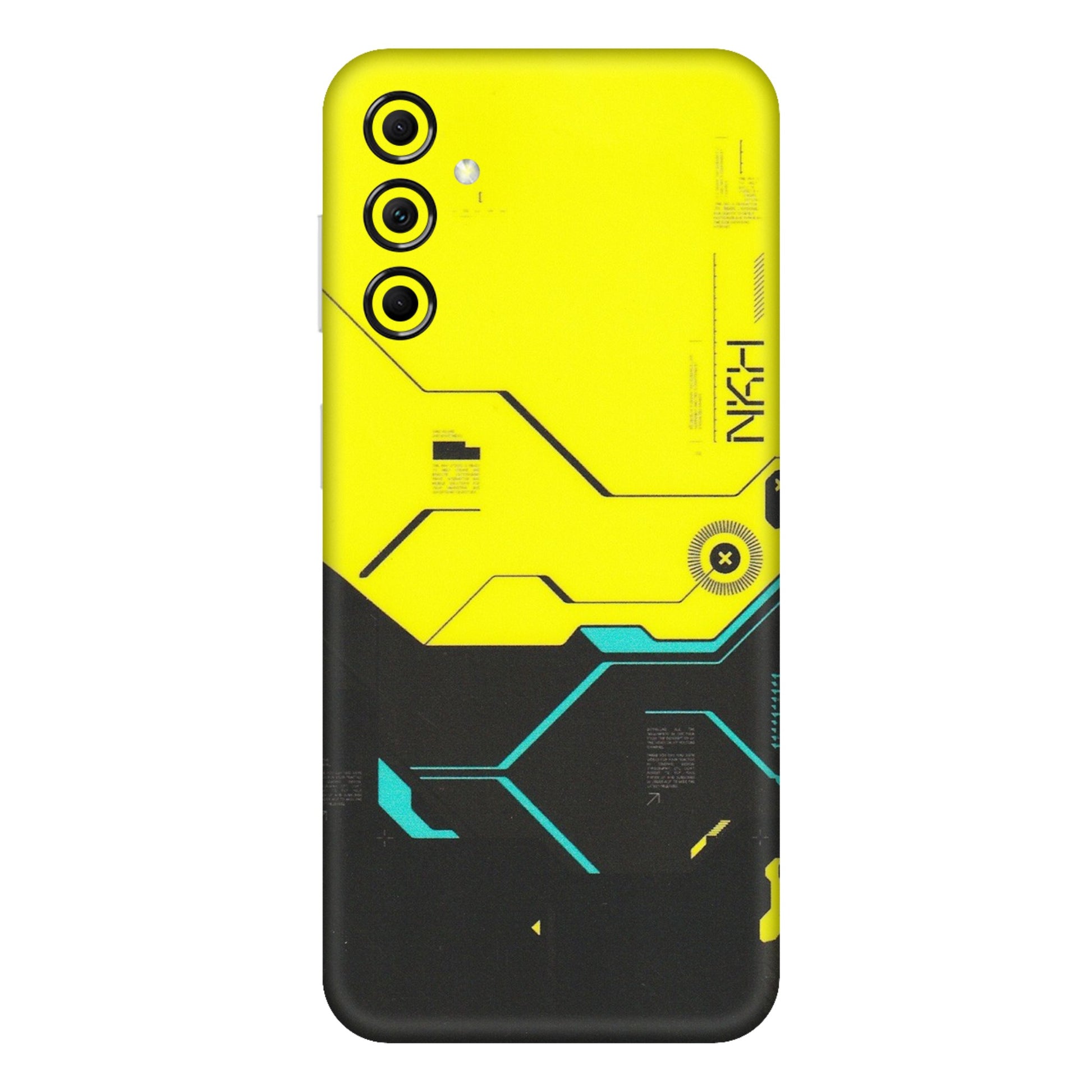 Samsung M/F/Note/Flip and C Phone Skins (All Models) - Black Yellow Technica - Matte Finish (M-53) Samsung Galaxy M14 (5G)