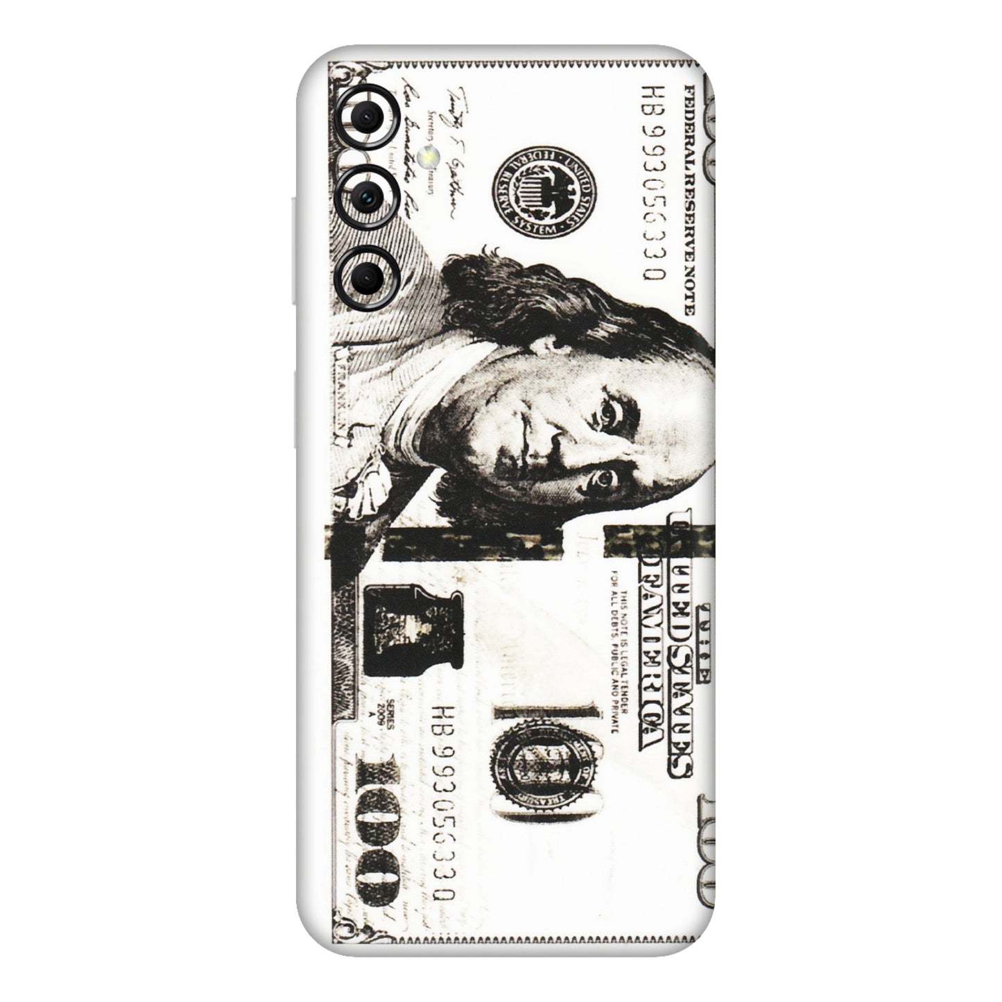 Samsung M/F/Note/Flip and C Phone Skins (All Models) - 100 Dollar Currency - Transparent Finish (T-01) Samsung Galaxy M14 (5G)