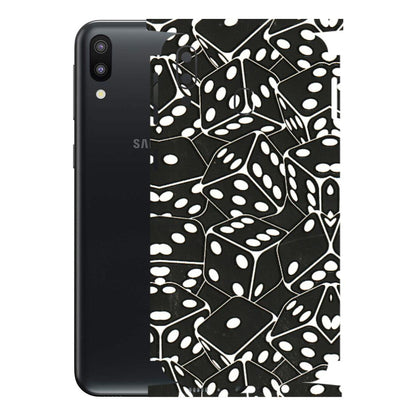 Samsung M/F/Note/Flip and C Phone Skins (All Models) - Big Black Dices - 3D Embossed Finish (L-106) Samsung Galaxy M20