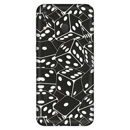 Samsung M/F/Note/Flip and C Phone Skins (All Models) - Big Black Dices - 3D Embossed Finish (L-106) Samsung Galaxy M20