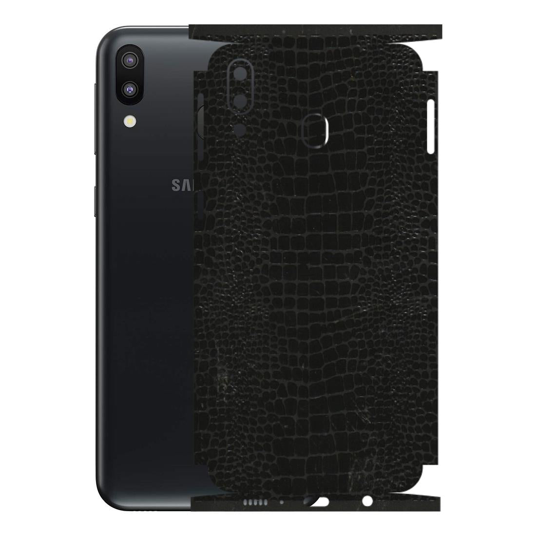 Samsung M/F/Note/Flip and C Phone Skins (All Models) - Snake Leather Black - 3D Embossed Finish (L-107) Samsung Galaxy M20