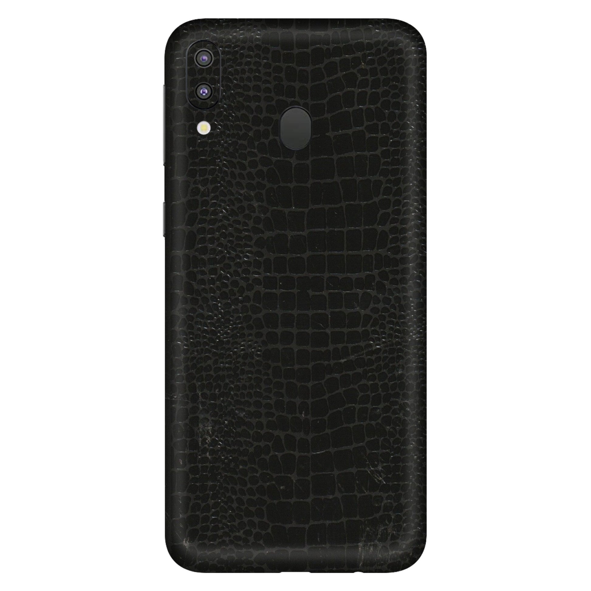 Samsung M/F/Note/Flip and C Phone Skins (All Models) - Snake Leather Black - 3D Embossed Finish (L-107) Samsung Galaxy M20