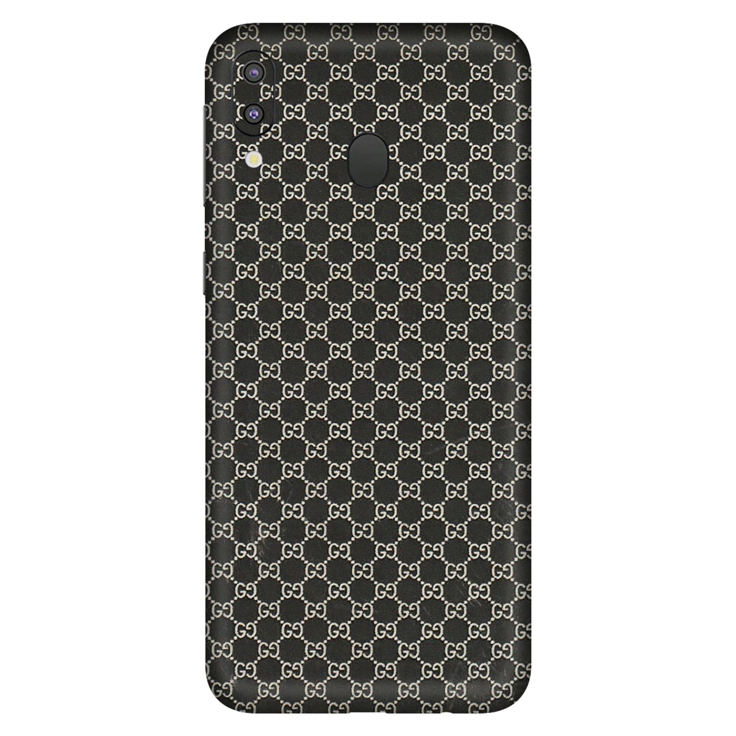 Samsung M/F/Note/Flip and C Phone Skins (All Models) - Black G Print - 3D Embossed Finish (L-109) Samsung Galaxy M20