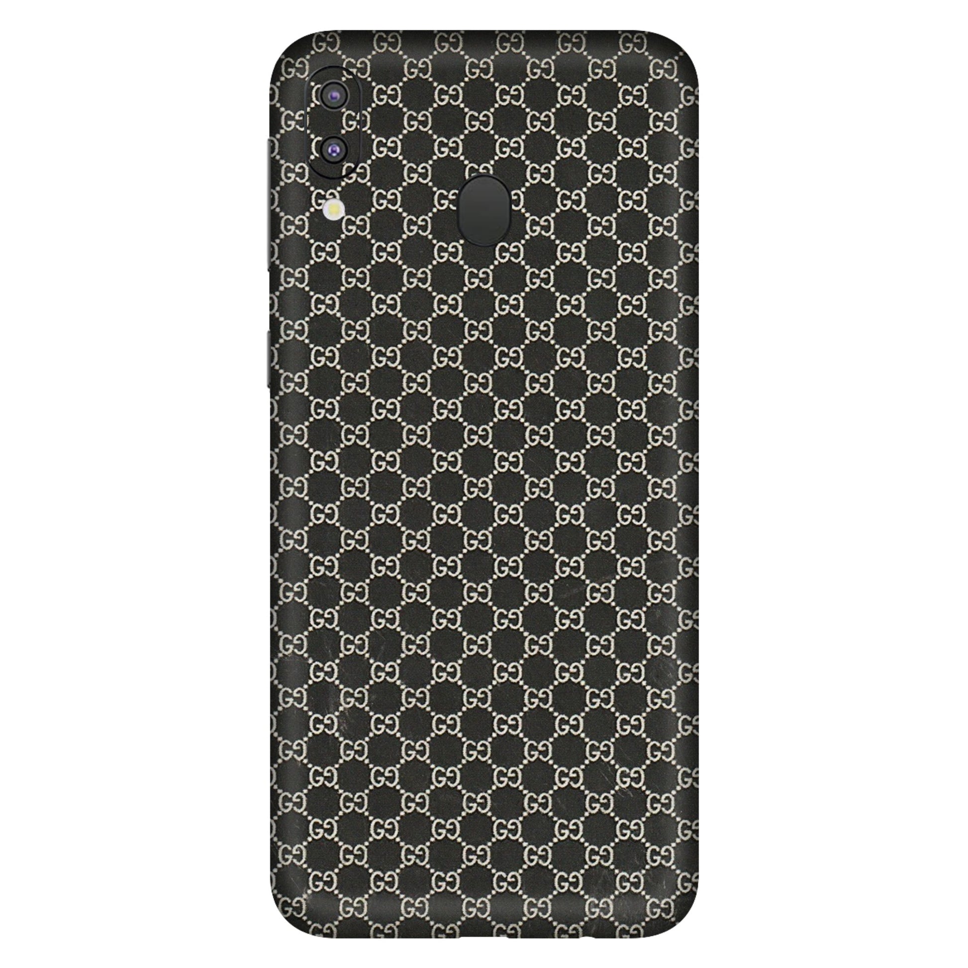 Samsung M/F/Note/Flip and C Phone Skins (All Models) - Black G Print - 3D Embossed Finish (L-109) Samsung Galaxy M20