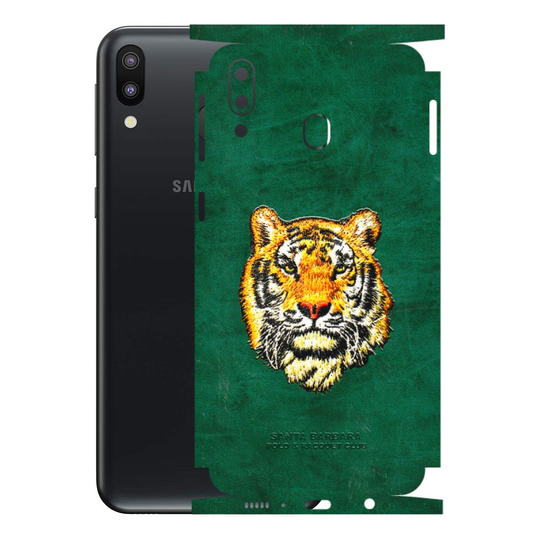 Samsung M/F/Note/Flip and C Phone Skins (All Models) - Leather Feel Tiger - 3D Embossed Finish (L-111) Samsung Galaxy M20
