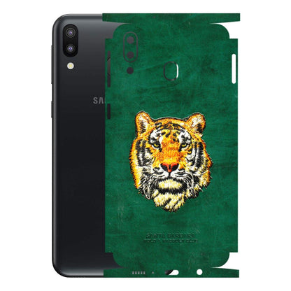 Samsung M/F/Note/Flip and C Phone Skins (All Models) - Leather Feel Tiger - 3D Embossed Finish (L-111) Samsung Galaxy M20