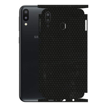 Samsung M/F/Note/Flip and C Phone Skins (All Models) - Black honeycomb - 3D Embossed Finish (L-114) Samsung Galaxy M20