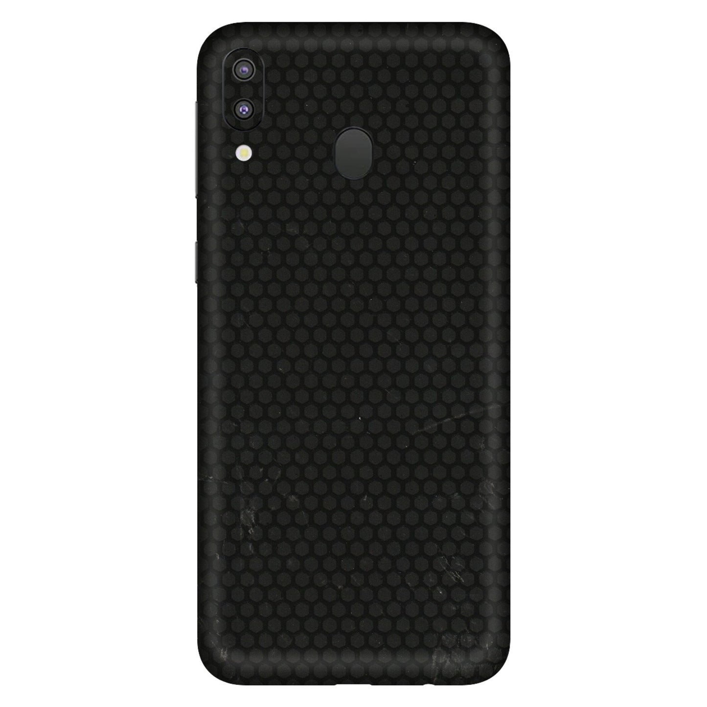 Samsung M/F/Note/Flip and C Phone Skins (All Models) - Black honeycomb - 3D Embossed Finish (L-114) Samsung Galaxy M20
