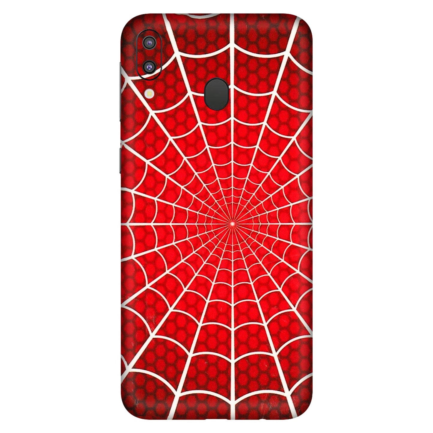 Samsung M/F/Note/Flip and C Phone Skins (All Models) - Classic Spidey Web - 3D Embossed Finish (L-115) Samsung Galaxy M20