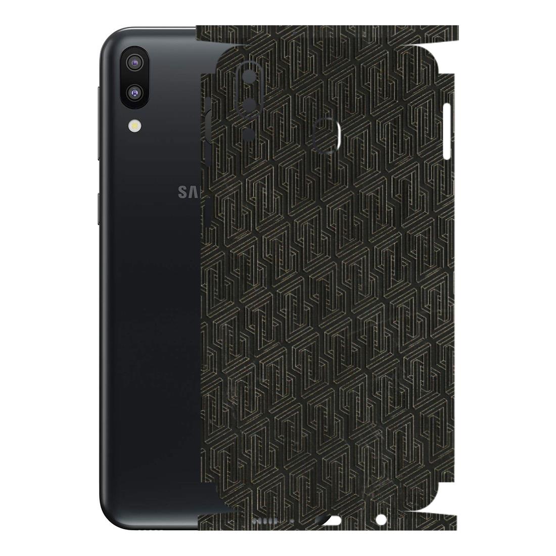 Samsung M/F/Note/Flip and C Phone Skins (All Models) - Black Abstract Pattern - 3D Embossed Finish (L-117) Samsung Galaxy M20