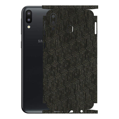 Samsung M/F/Note/Flip and C Phone Skins (All Models) - Black Abstract Pattern - 3D Embossed Finish (L-117) Samsung Galaxy M20