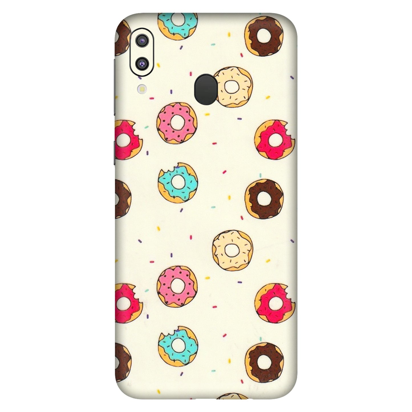 Samsung M/F/Note/Flip and C Phone Skins (All Models) - Mini Donuts Doodle Art - 3D Embossed Finish (L-122) Samsung Galaxy M20