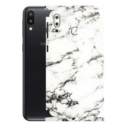 Samsung M/F/Note/Flip and C Phone Skins (All Models) - Black and White Marble Texture - 3D Embossed Finish (L-124) Samsung Galaxy M20