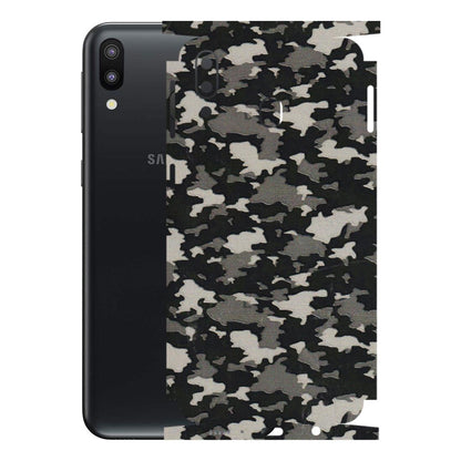 Samsung M/F/Note/Flip and C Phone Skins (All Models) - Black/Grey Camoflaunge - 3D Embossed Finish (L-142) Samsung Galaxy M20