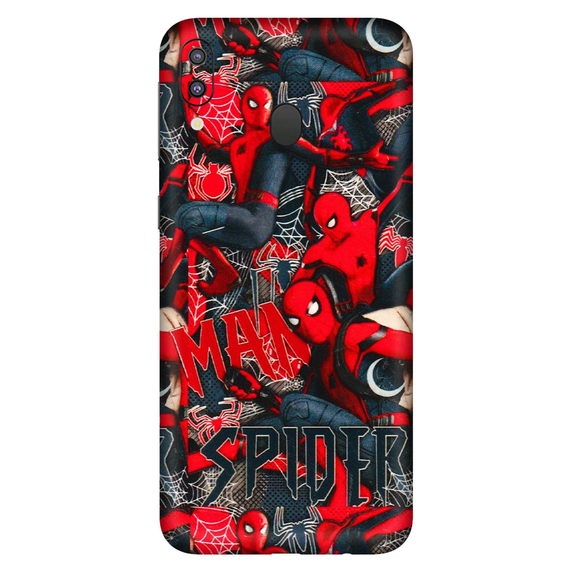 Samsung M/F/Note/Flip and C Phone Skins (All Models) - SpiderMan Cool - 3D Embossed Finish (L-188) Samsung Galaxy M20