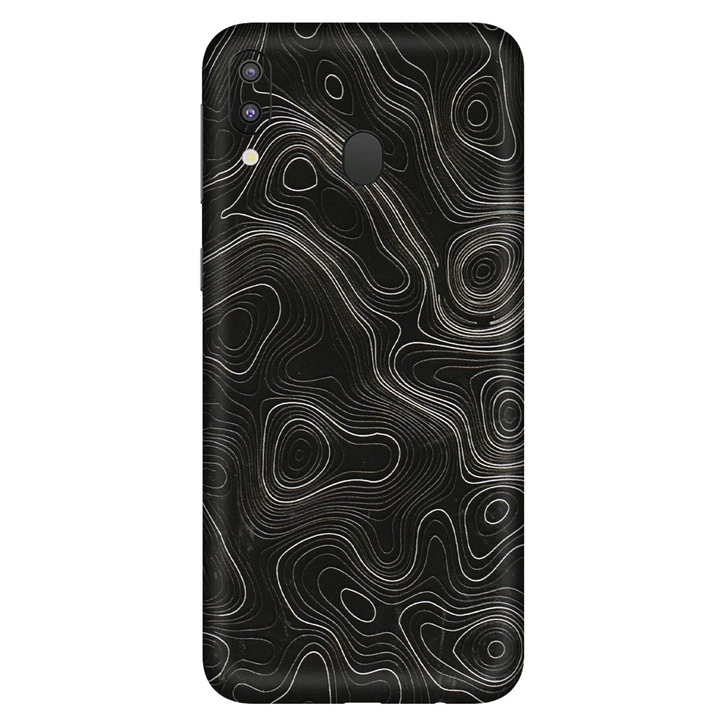 Samsung M/F/Note/Flip and C Phone Skins (All Models) - Black Swirl - 3D Embossed Finish (L-196) Samsung Galaxy M20