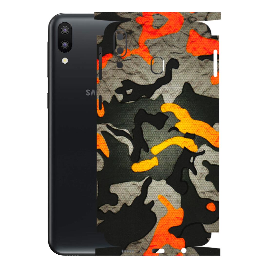 Samsung M/F/Note/Flip and C Phone Skins (All Models) - Orange Camouflage - 3D Embossed Finish (L-204) Samsung Galaxy M20
