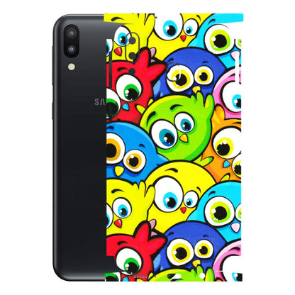 Samsung M/F/Note/Flip and C Phone Skins (All Models) - Cute Fluffy Birds - 3D Embossed Finish (L-213) Samsung Galaxy M20