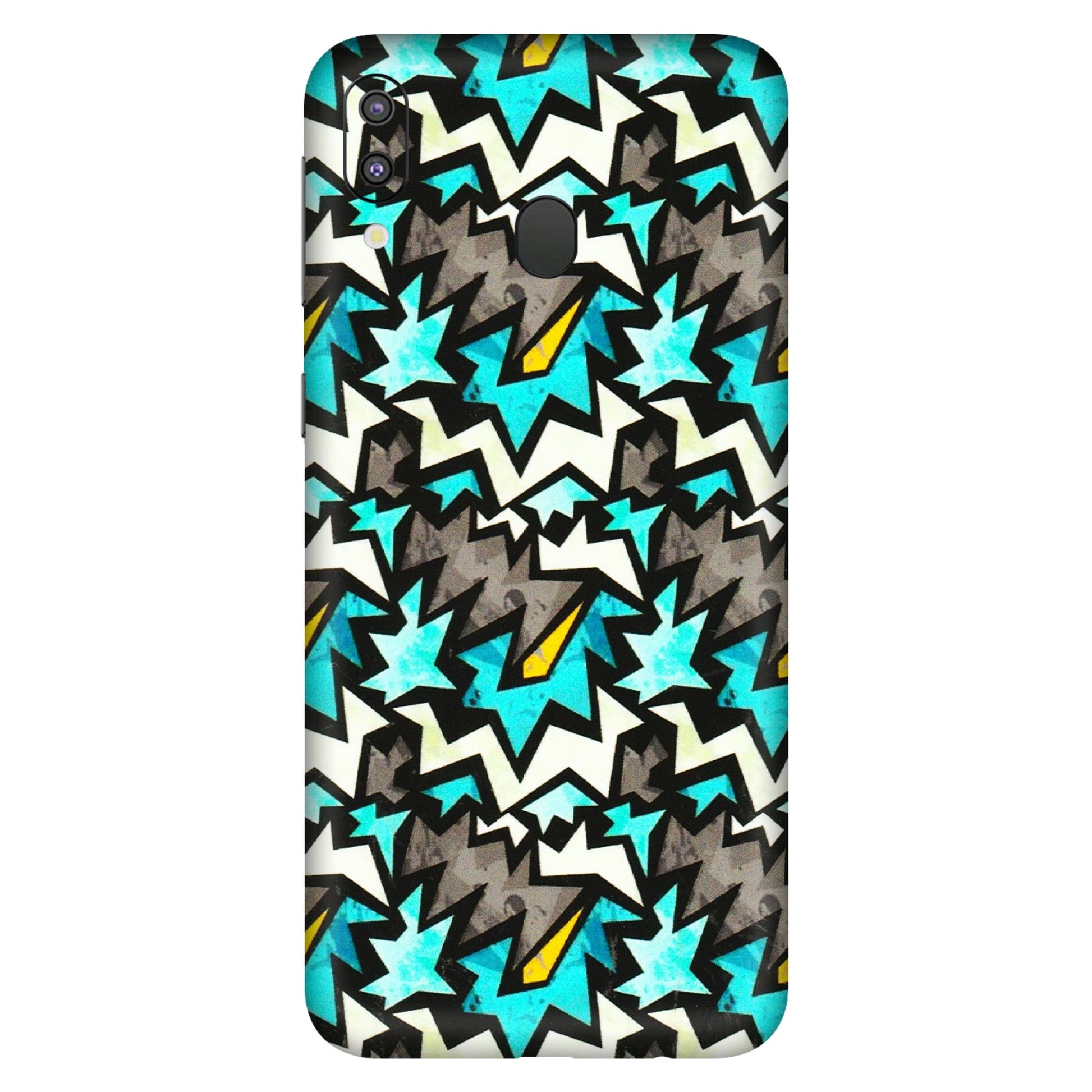 Samsung M/F/Note/Flip and C Phone Skins (All Models) - Funky Zig Zag - 3D Embossed Finish (L-223) Samsung Galaxy M20