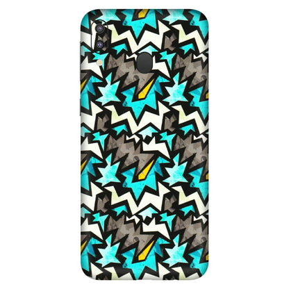 Samsung M/F/Note/Flip and C Phone Skins (All Models) - Funky Zig Zag - 3D Embossed Finish (L-223) Samsung Galaxy M20