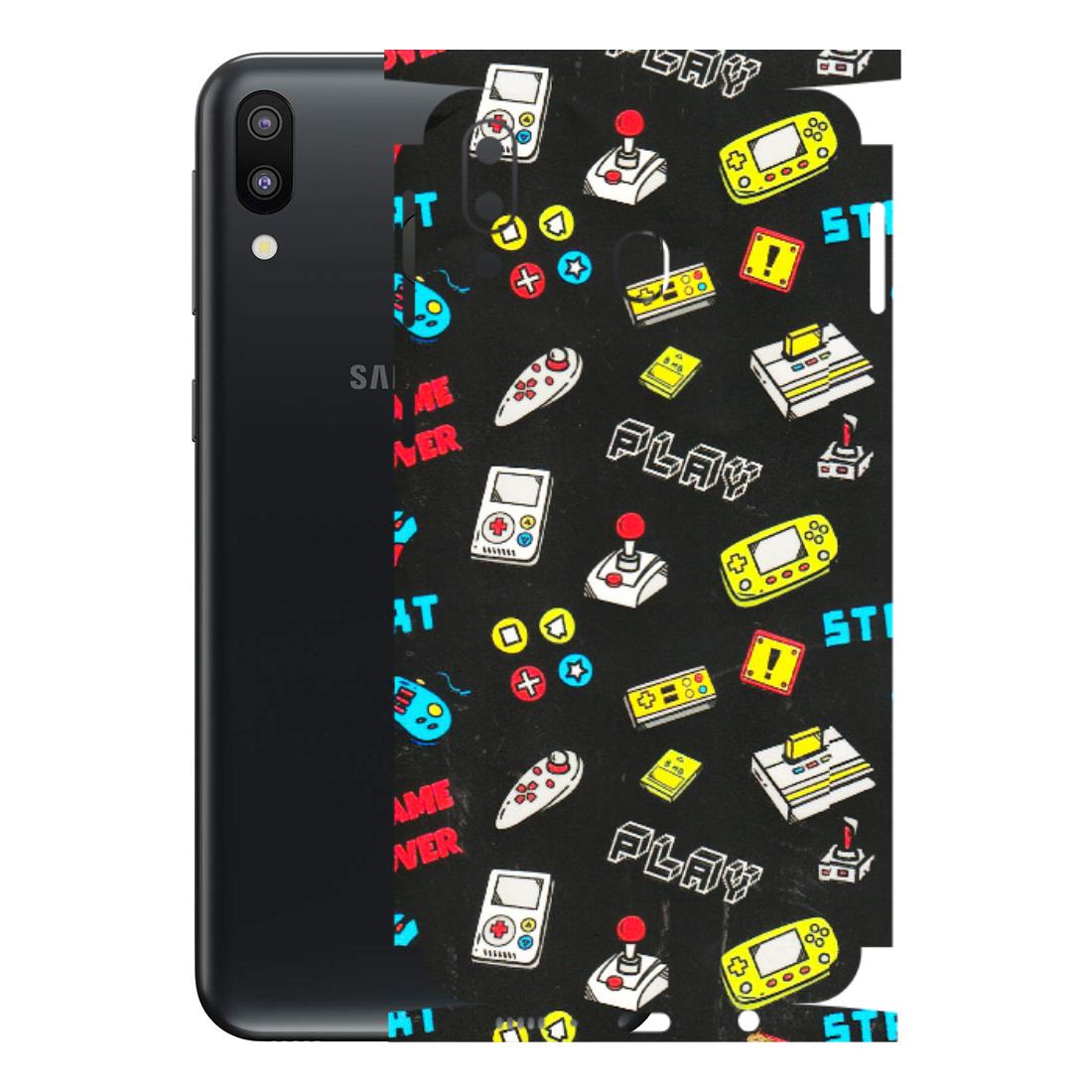 Samsung M/F/Note/Flip and C Phone Skins (All Models) - Gaming Doodles - 3D Embossed Finish (L-224) Samsung Galaxy M20