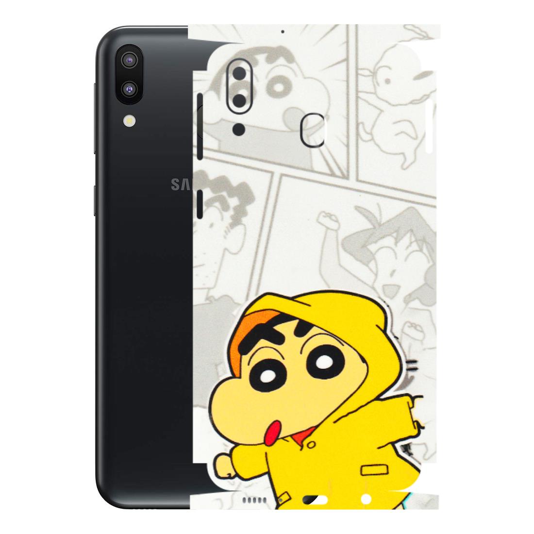 Samsung M/F/Note/Flip and C Phone Skins (All Models) - Yellow Shinchan Comic - 3D Embossed Finish (L-246) Samsung Galaxy M20