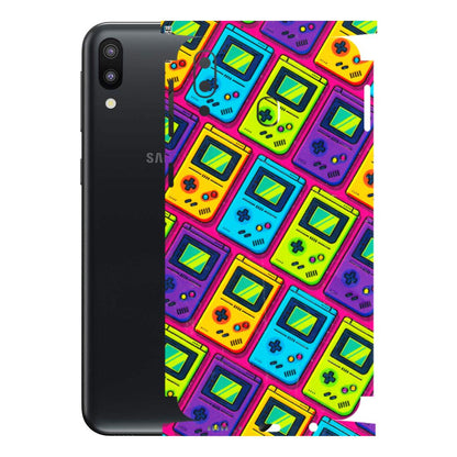 Samsung M/F/Note/Flip and C Phone Skins (All Models) - Gameboy Colourful - 3D Embossed Finish (L-266) Samsung Galaxy M20