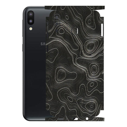 Samsung M/F/Note/Flip and C Phone Skins (All Models) - Abstract White Line Map - 3D Embossed Finish (L-269) Samsung Galaxy M20