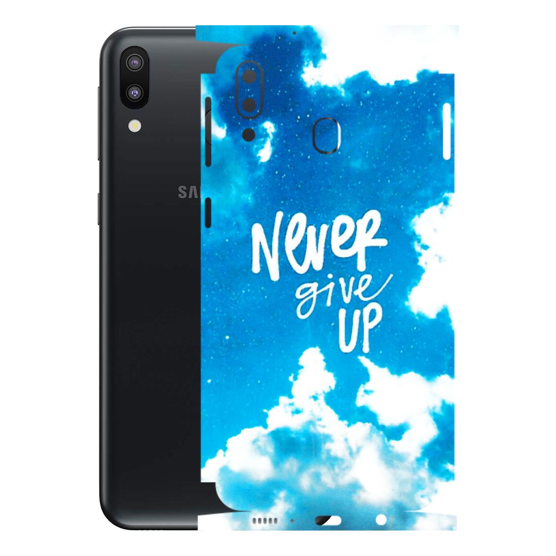 Samsung M/F/Note/Flip and C Phone Skins (All Models) - Never Give Up - 3D Embossed Finish (L-279) Samsung Galaxy M20