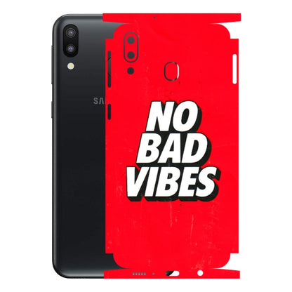 Samsung M/F/Note/Flip and C Phone Skins (All Models) - No Bad Vibes - 3D Embossed Finish (L-280) Samsung Galaxy M20