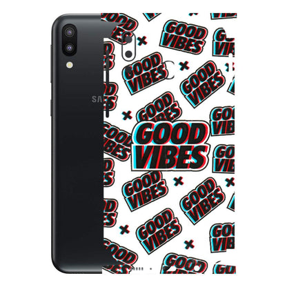 Samsung M/F/Note/Flip and C Phone Skins (All Models) - Good Vibes - 3D Embossed Finish (L-282) Samsung Galaxy M20