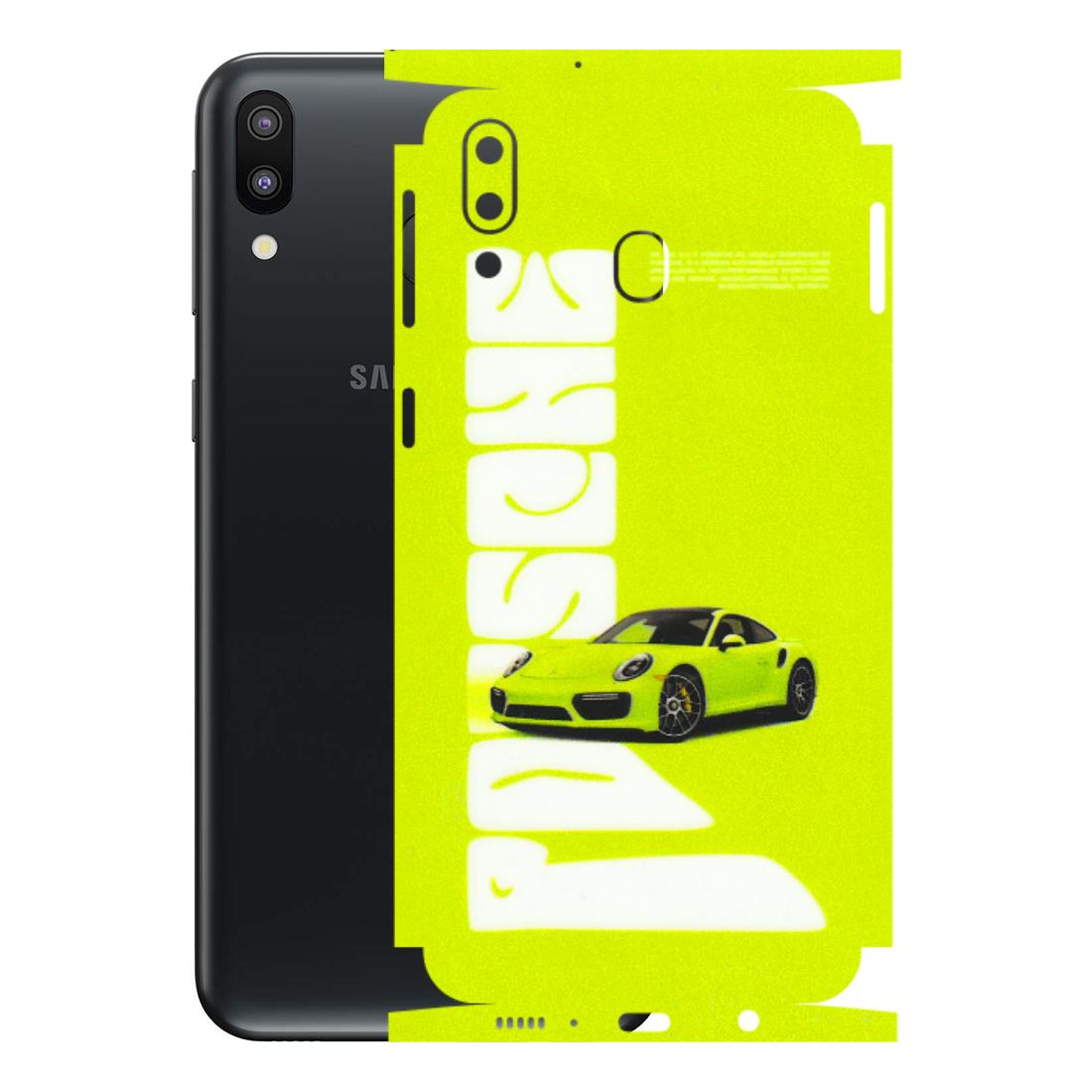 Samsung M/F/Note/Flip and C Phone Skins (All Models) - Lime Green Porche - 3D Embossed Finish (L-30) Samsung Galaxy M20