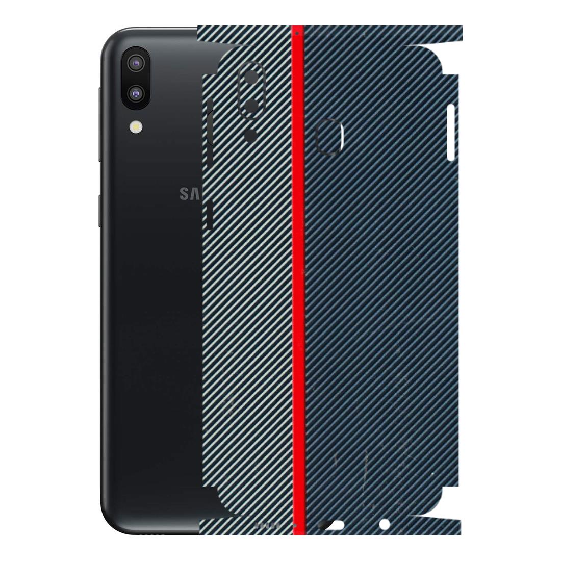 Samsung M/F/Note/Flip and C Phone Skins (All Models) - Blue Sober Lines - 3D Embossed Finish (L-305) Samsung Galaxy M20