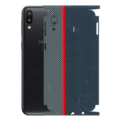 Samsung M/F/Note/Flip and C Phone Skins (All Models) - Blue Sober Lines - 3D Embossed Finish (L-305) Samsung Galaxy M20