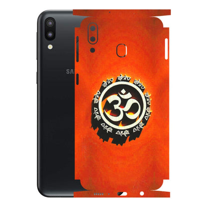 Samsung M/F/Note/Flip and C Phone Skins (All Models) - Aum Shiv Orange - 3D Embossed Finish (L-32) Samsung Galaxy M20